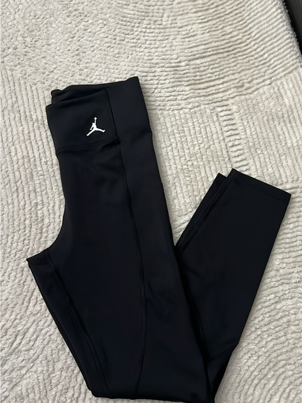 Jordan Black Women's Jumpman High-Rise Leggings with White Logo